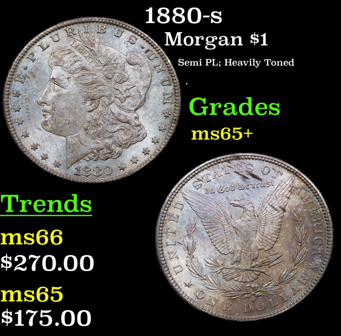 1880-s Morgan $1 Grades GEM+ Unc (1 of 3)
