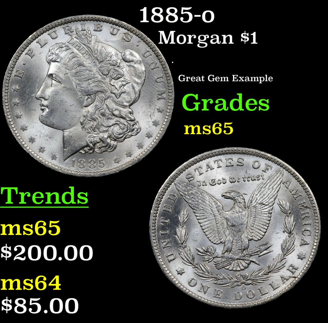 1885-o Morgan $1 Grades GEM Unc (1 of 3)
