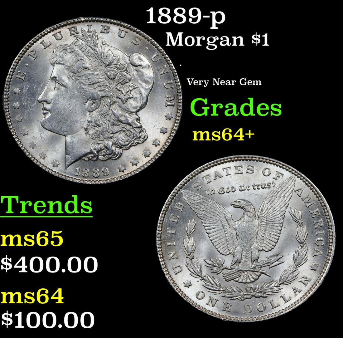 1889-p Morgan $1 Grades Choice+ Unc (1 of 3)