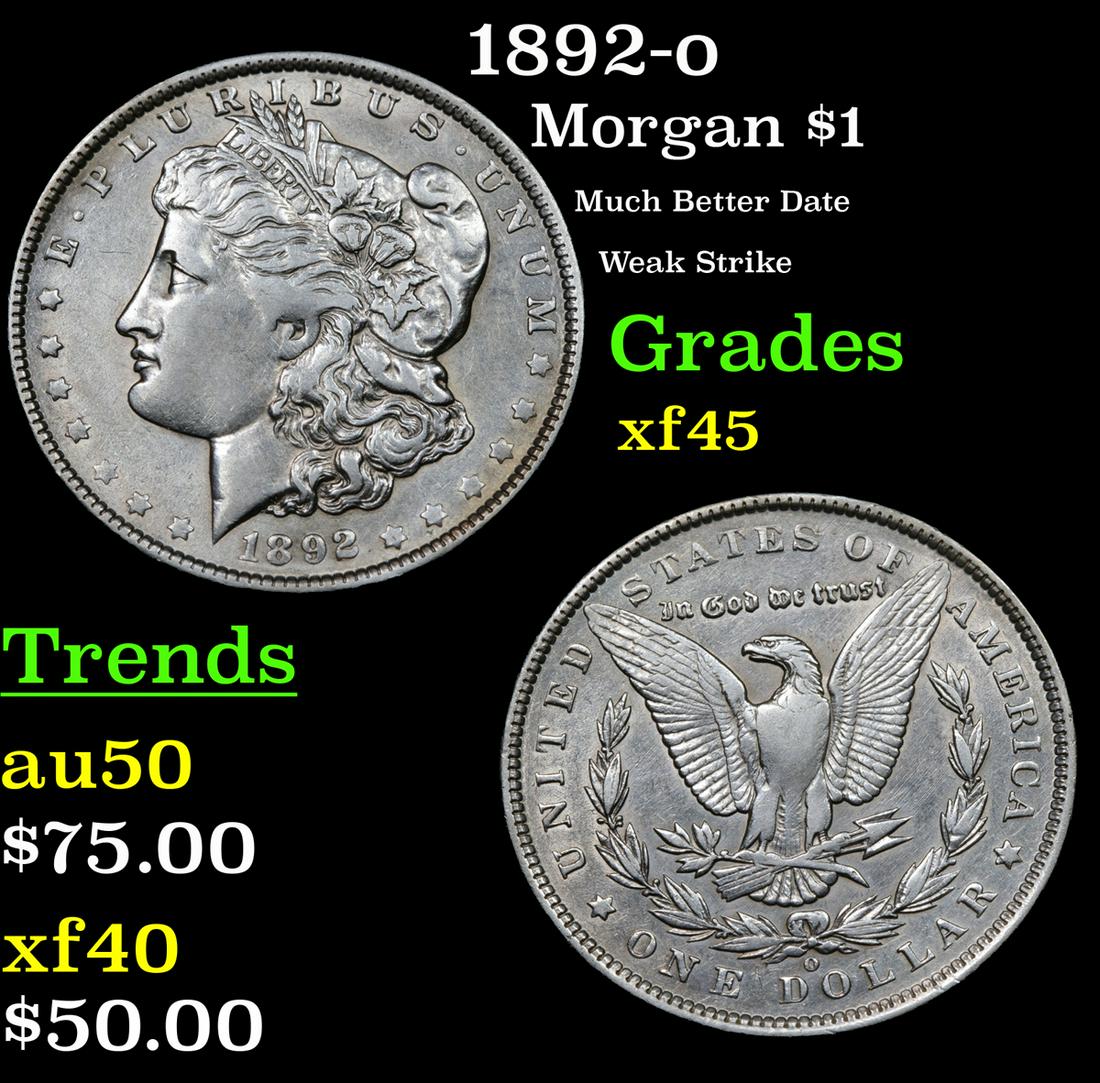 1892-o Morgan $1 Grades xf+ (1 of 3)