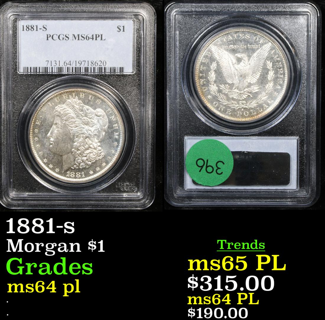 1881-s Morgan $1 Graded ms64 pl (1 of 3)