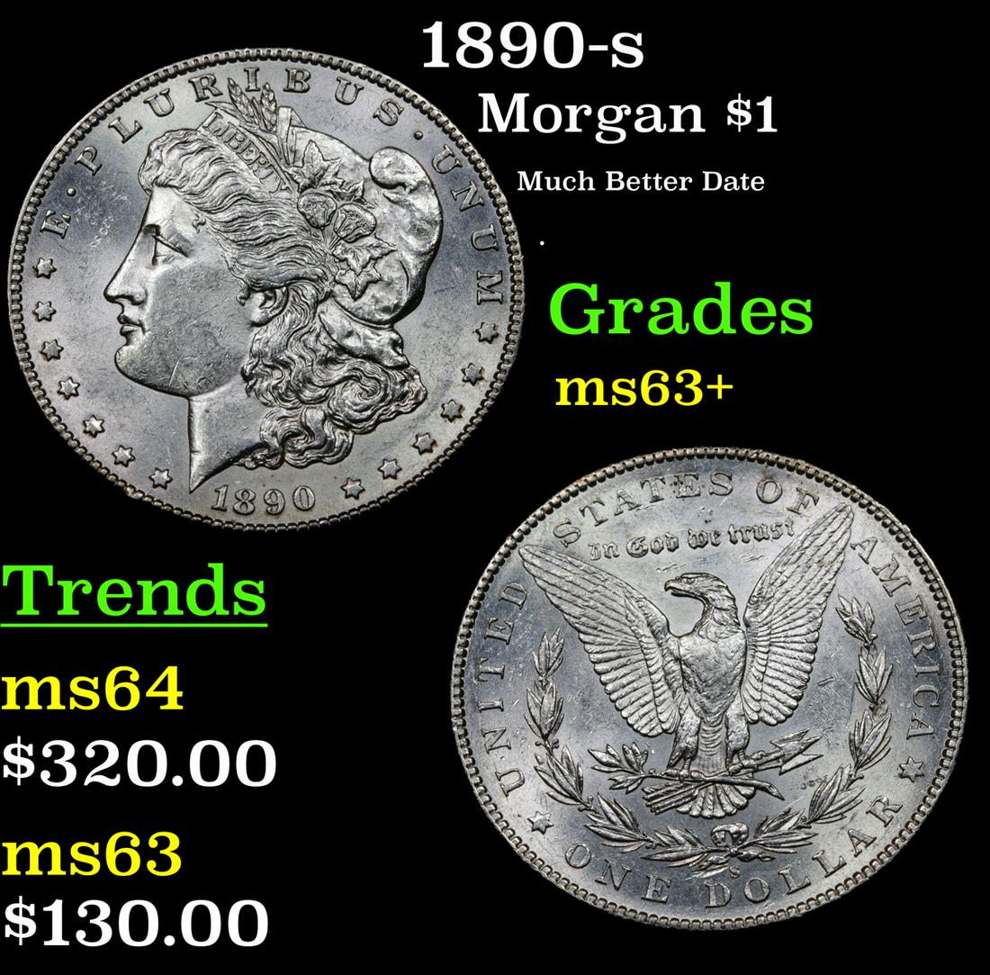 1890-s Morgan $1 Grades Select+ Unc (1 of 3)