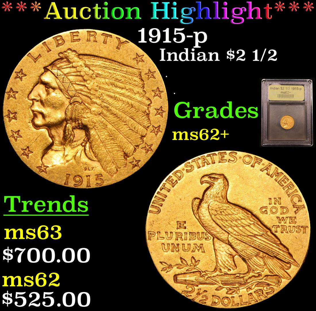 *Highlight* 1915-p Indian $2 1/2 Graded Select Unc (1 of 5)