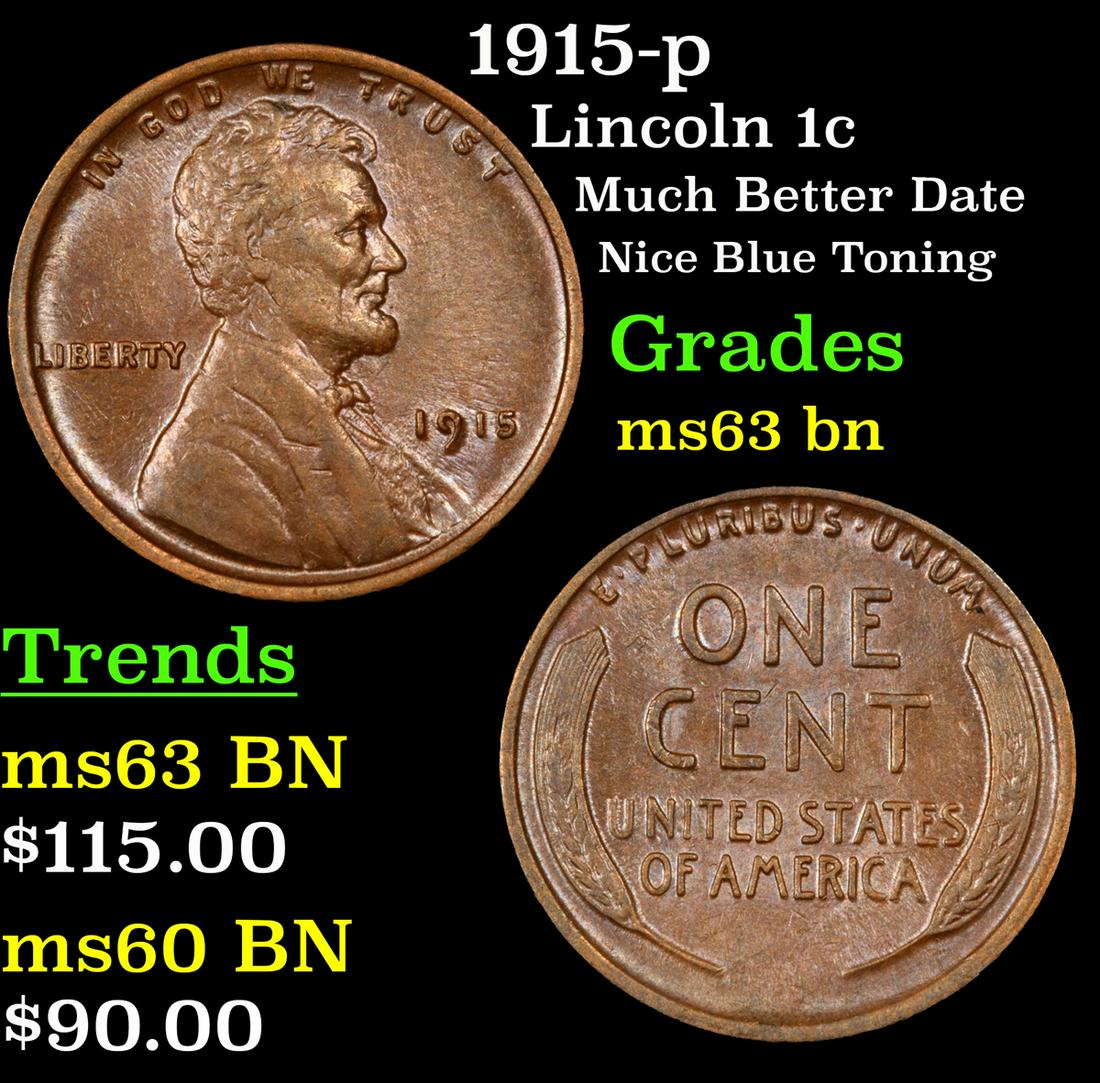 1915-p Lincoln 1c Grades Select Unc BN (1 of 3)