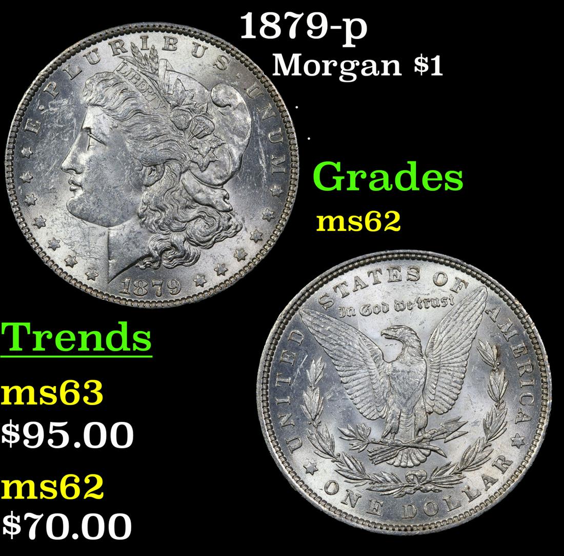 1879-p Morgan $1 Grades Select Unc (1 of 3)