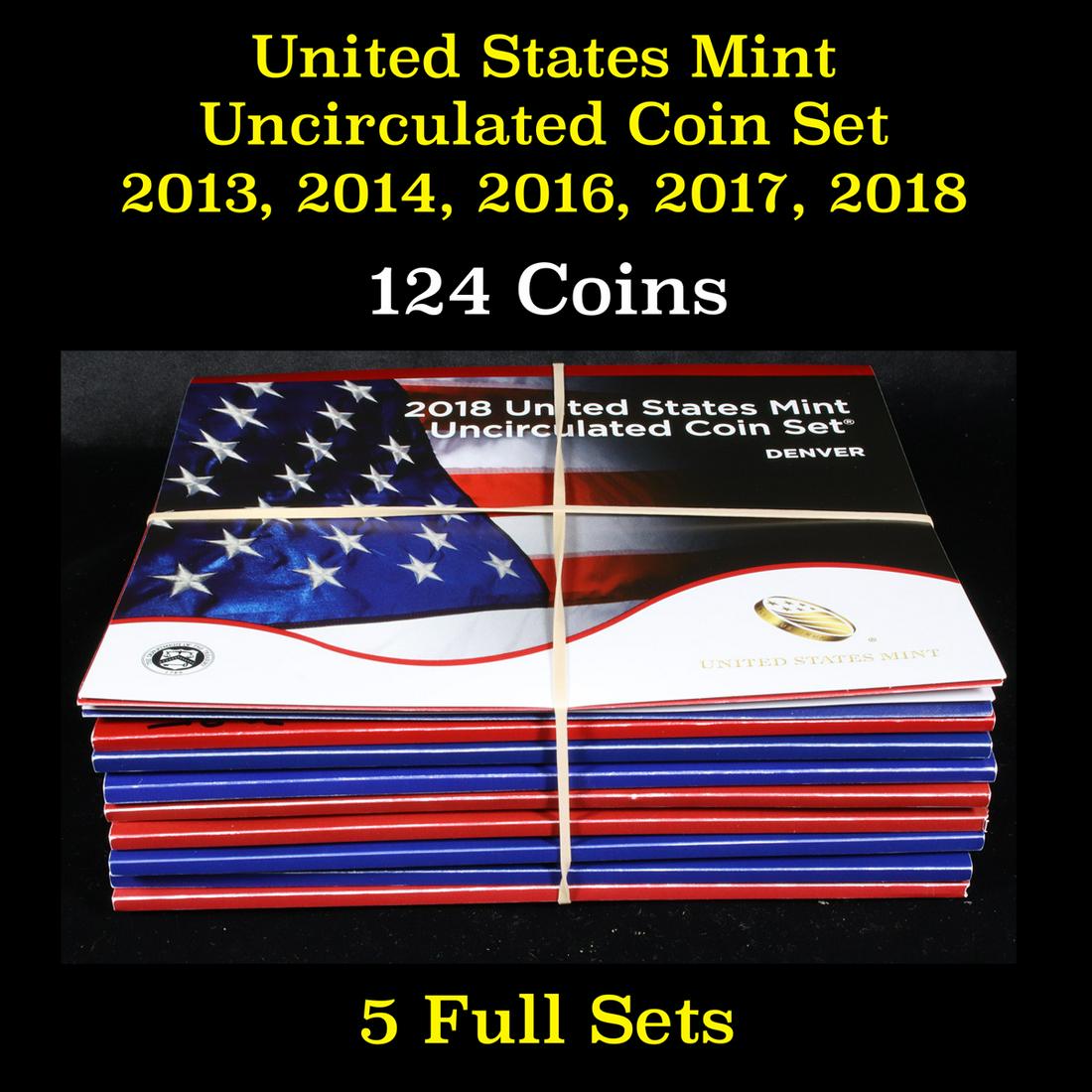 Group of 5 complete United Sates Mint Uncirculated Coin (1 of 6)