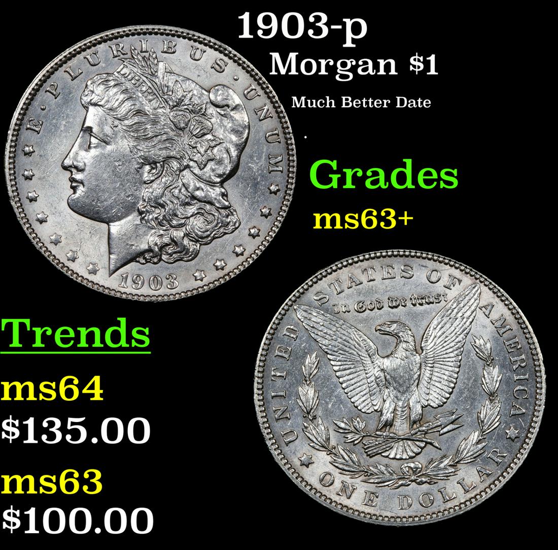 1903-p Morgan $1 Grades Select+ Unc (1 of 3)