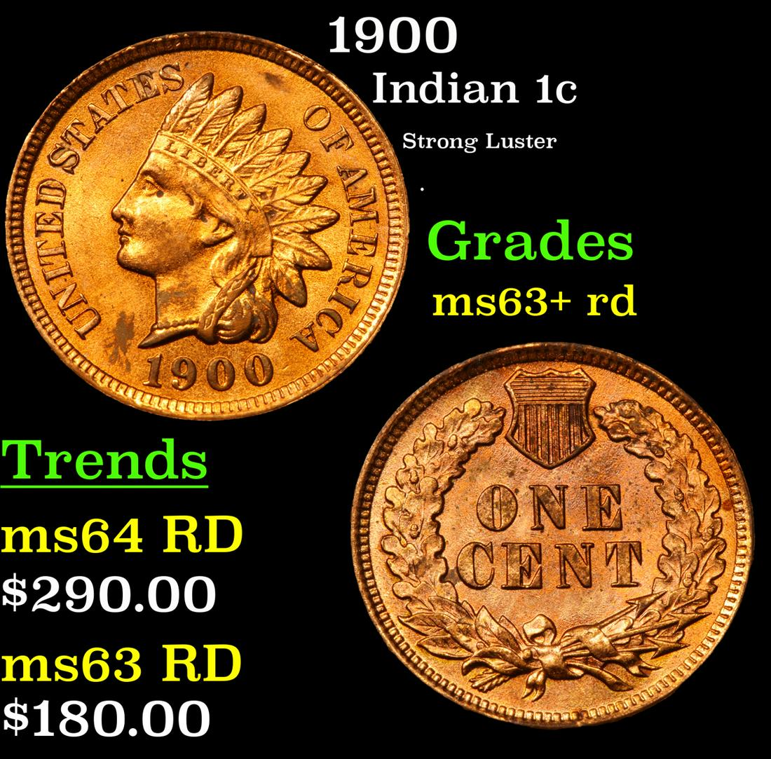 1900 Indian 1c Grades Select+ Unc RD (1 of 3)