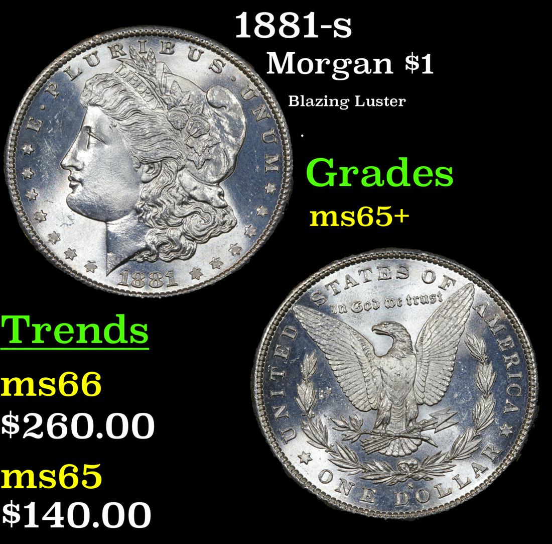 1881-s Morgan $1 Grades GEM+ Unc (1 of 3)