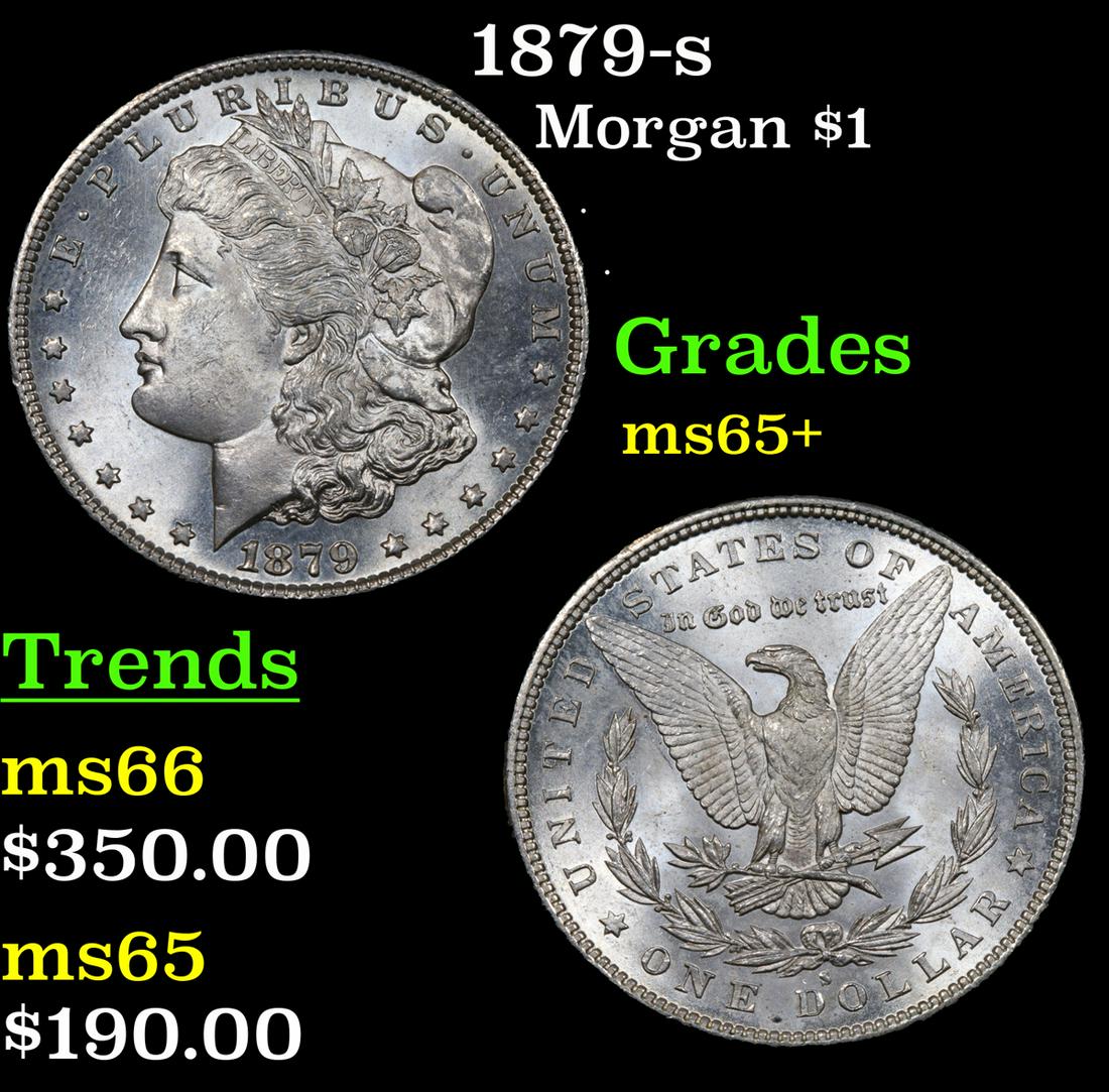 1879-s Morgan $1 Grades GEM+ Unc (1 of 3)
