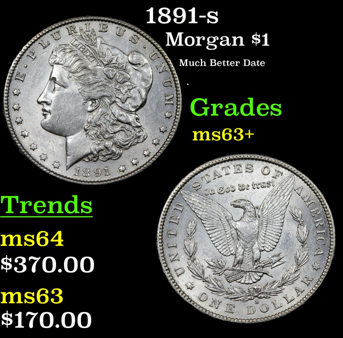 1891-s Morgan $1 Grades Select+ Unc (1 of 3)