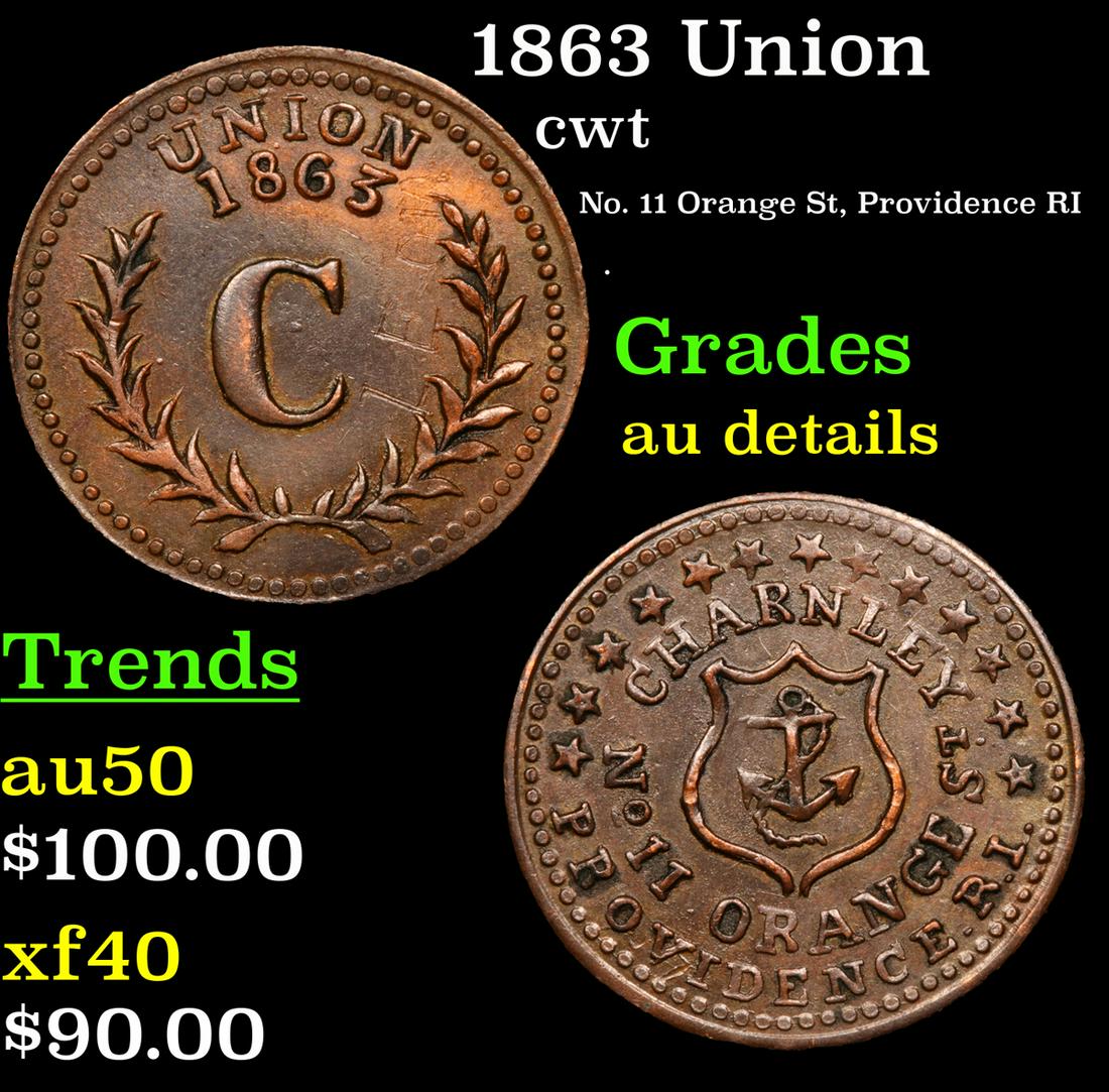 1863 Union cwt Grades AU Details (1 of 3)