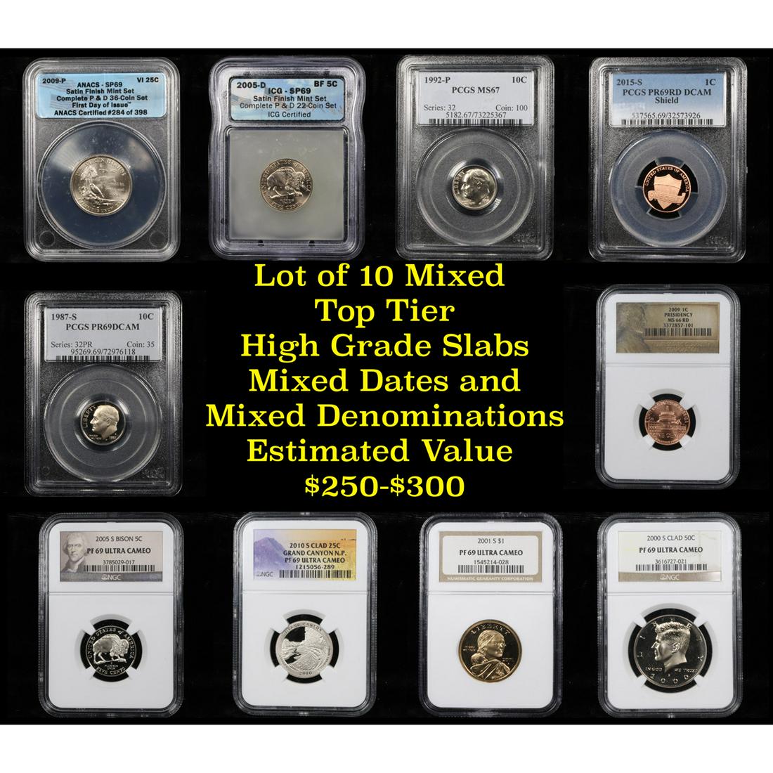 10 High Graded Top Tier Slabed Coins (1 of 20)