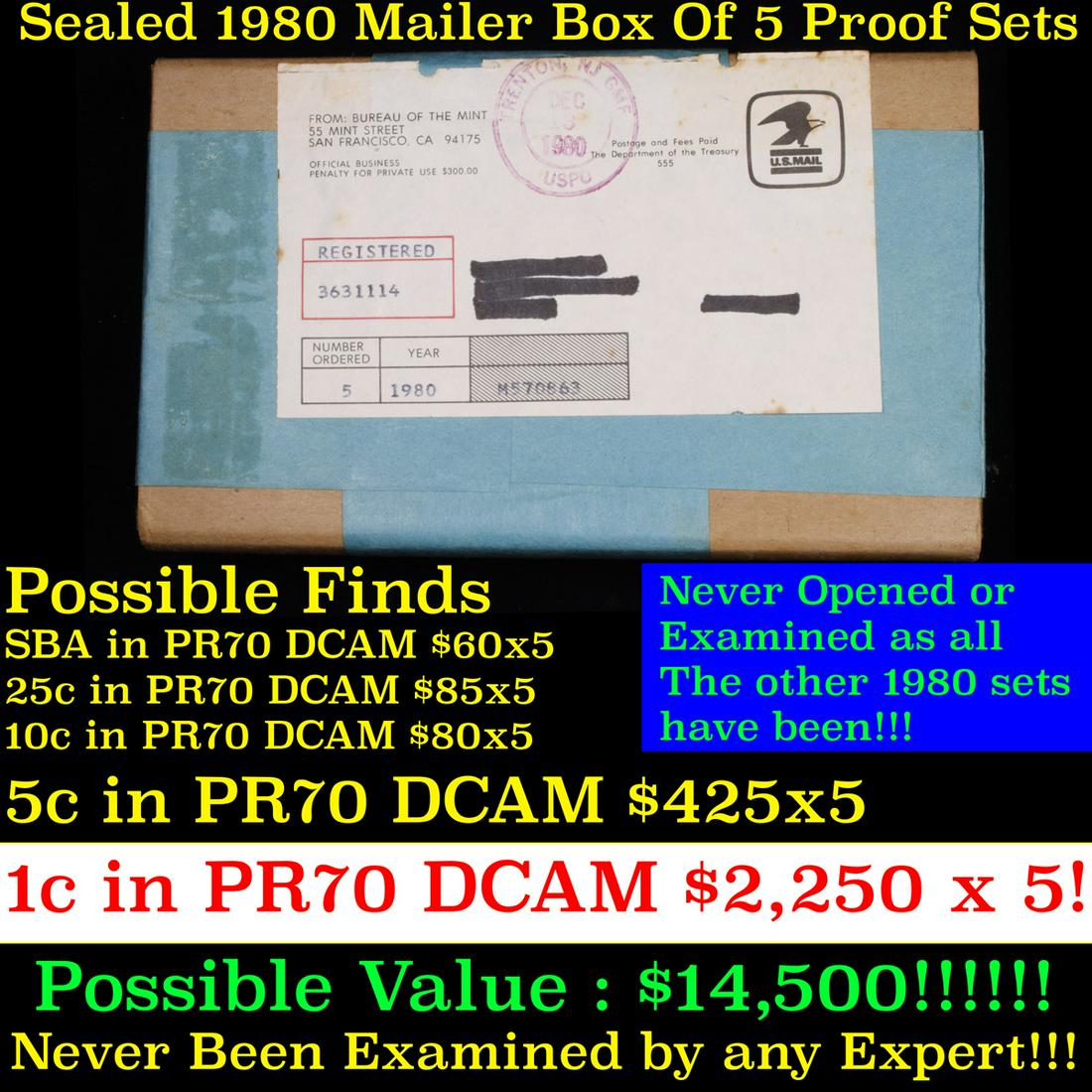 ***Auction Highlight*** Original sealed box 5- 1980 (1 of 3)