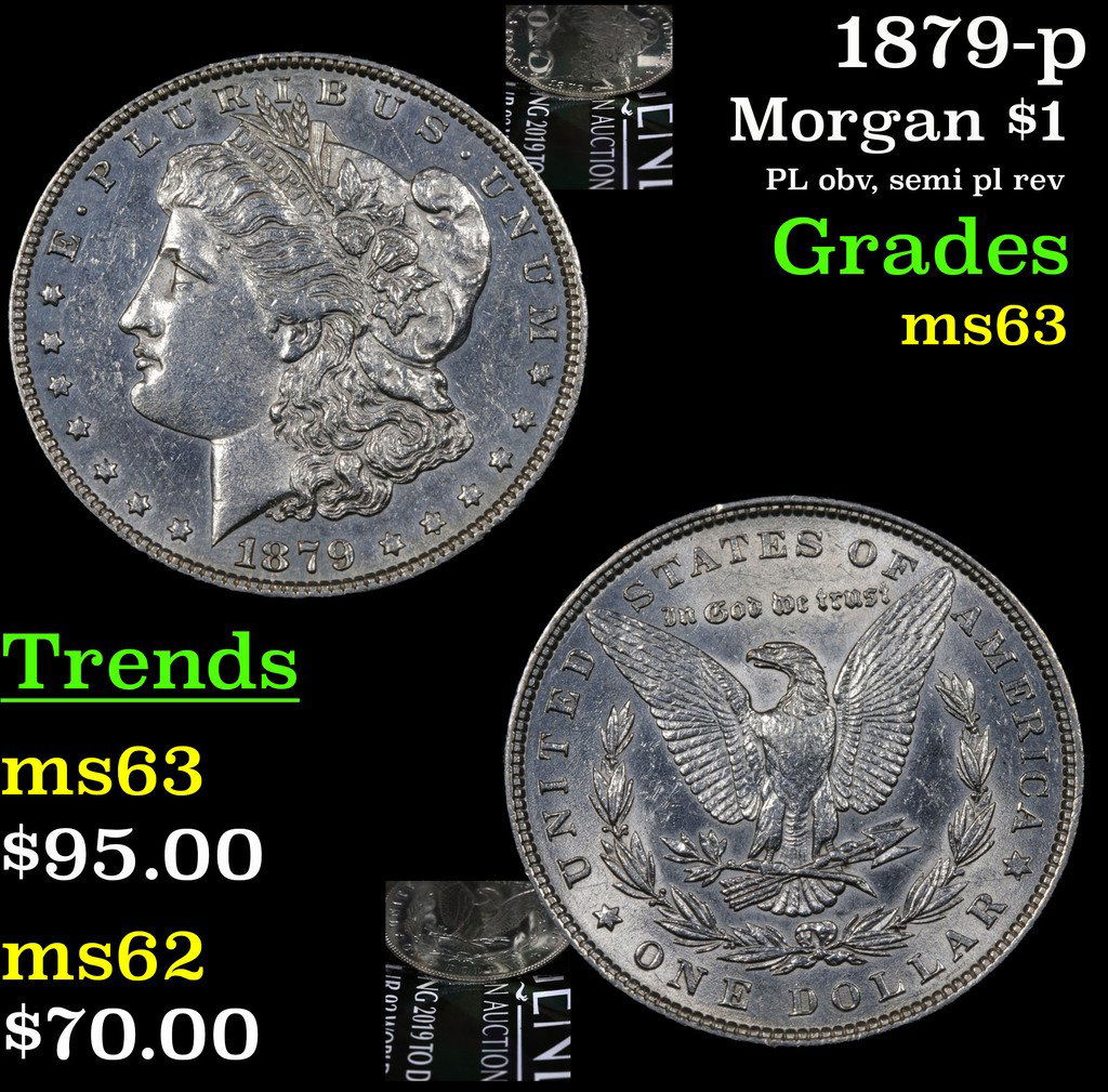 1879-p Morgan $1 Grades Select Unc (1 of 7)