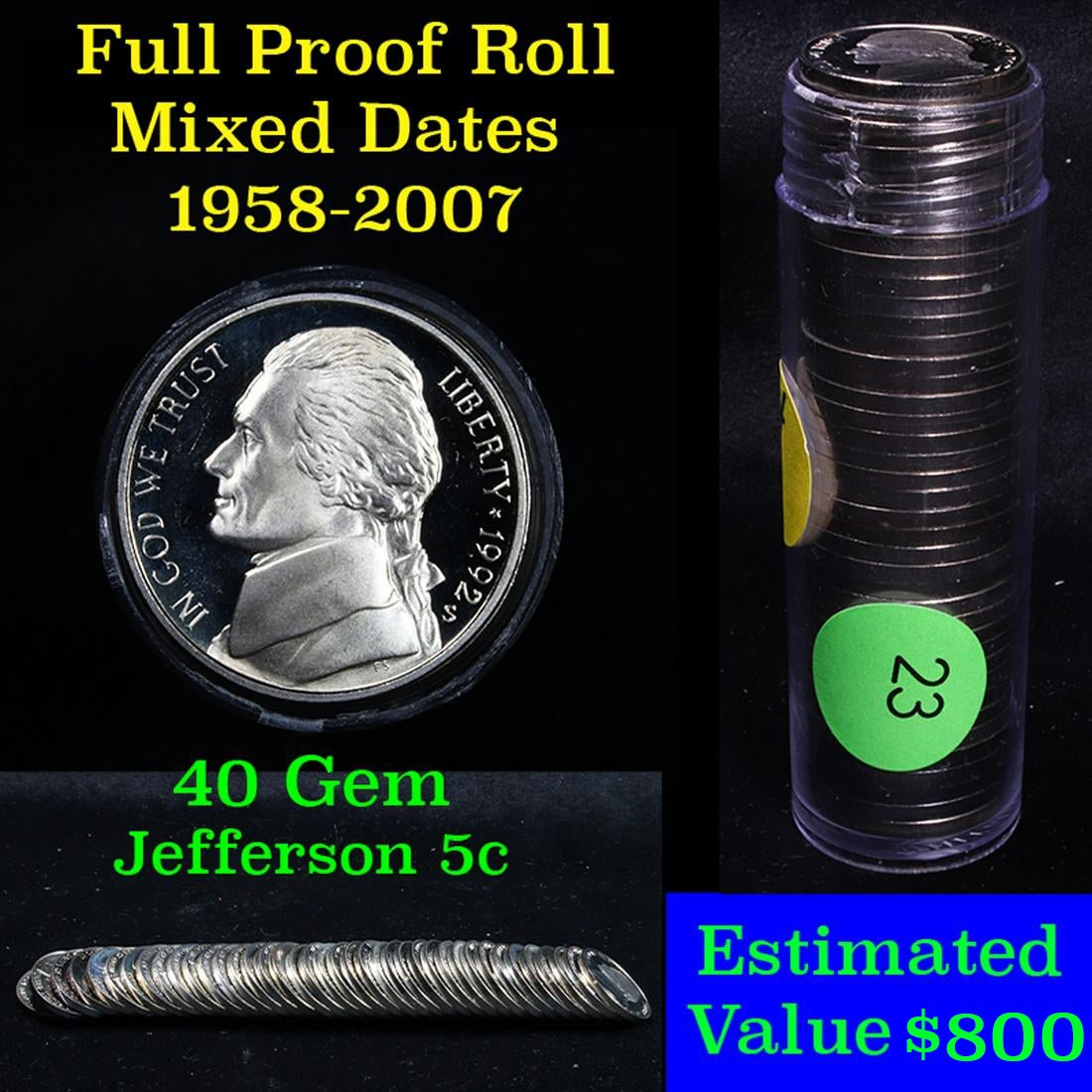 ***Auction Highlight*** Proof Mixed Jefferson nickel 5c (1 of 4)