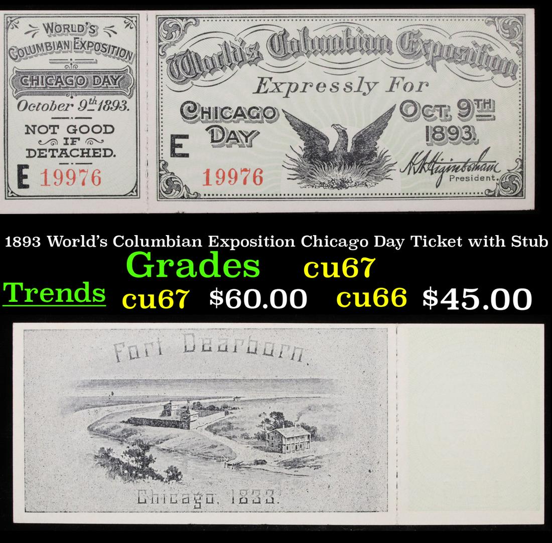 1893 World's Columbian Exposition Chicago Day Ticket (1 of 3)