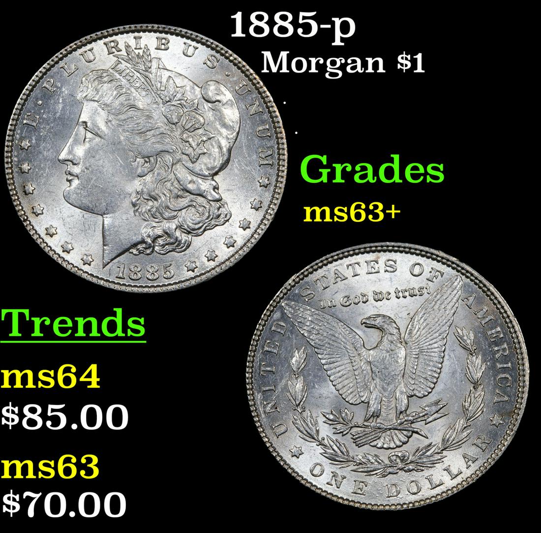 1885-p Morgan $1 Grades Select+ Unc (1 of 3)
