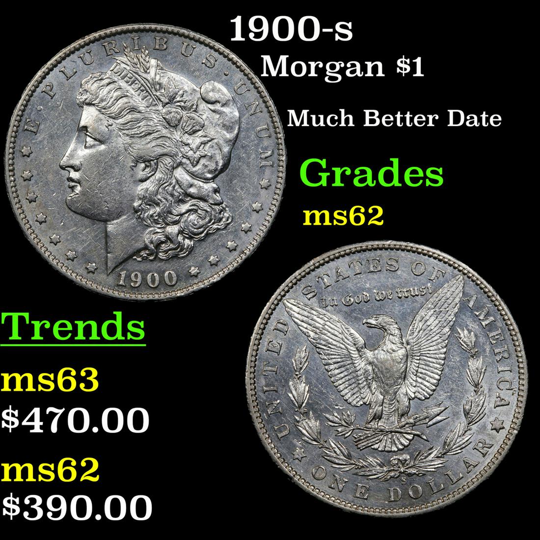 1900-s Morgan $1 Grades Select Unc (1 of 3)