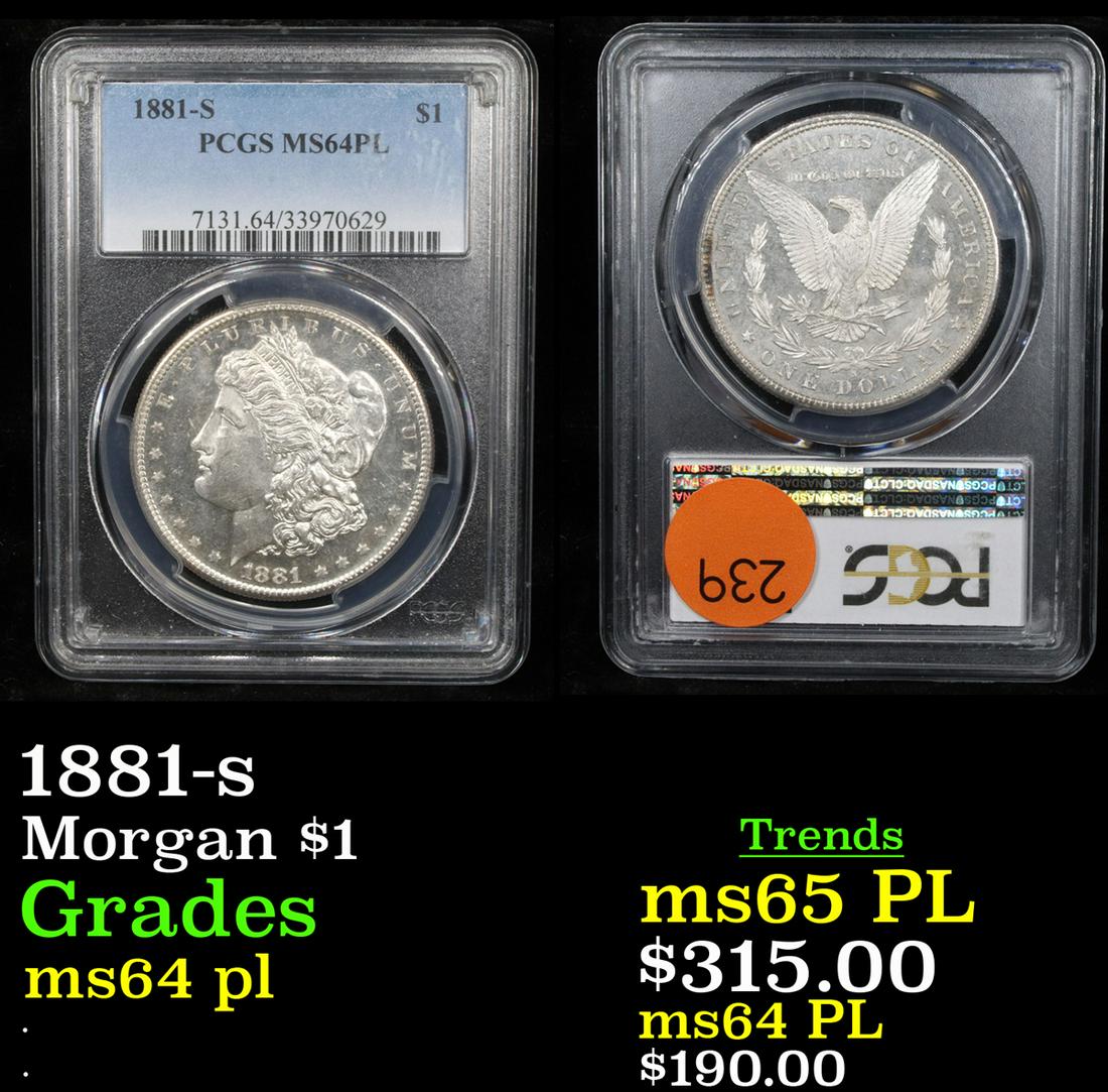 1881-s Morgan $1 Graded ms64 pl (1 of 3)