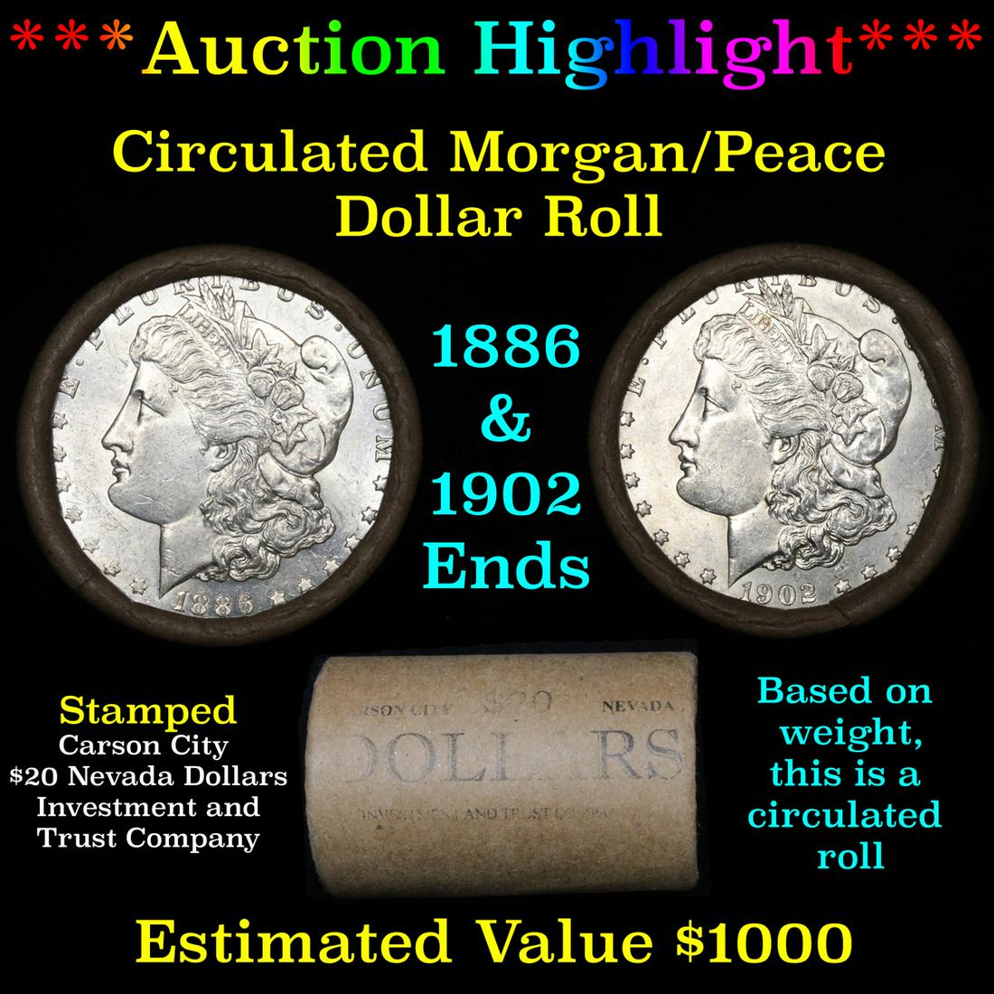 ***Auction Highlight*** Full Morgan/Peace silver dollar (1 of 4)