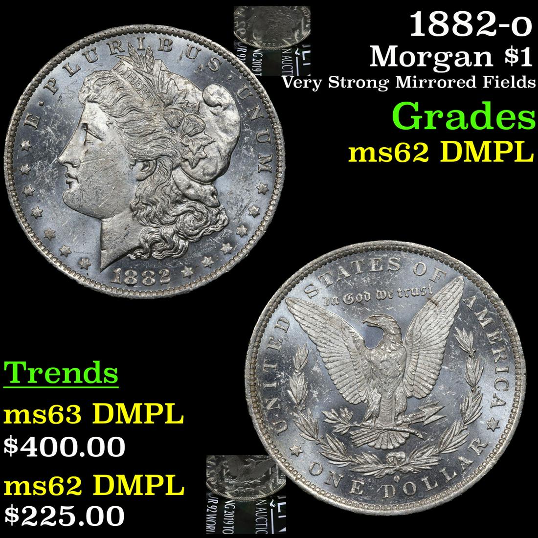 1882-o Morgan Dollar $1 Grades Select Unc DMPL (1 of 7)