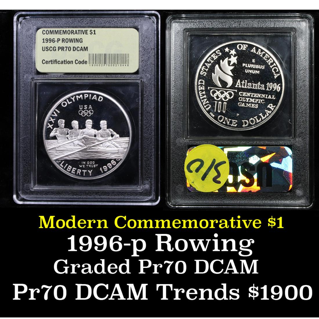 Proof 1996-P Olympics Rowing Modern Commem Dollar $1 (1 of 3)