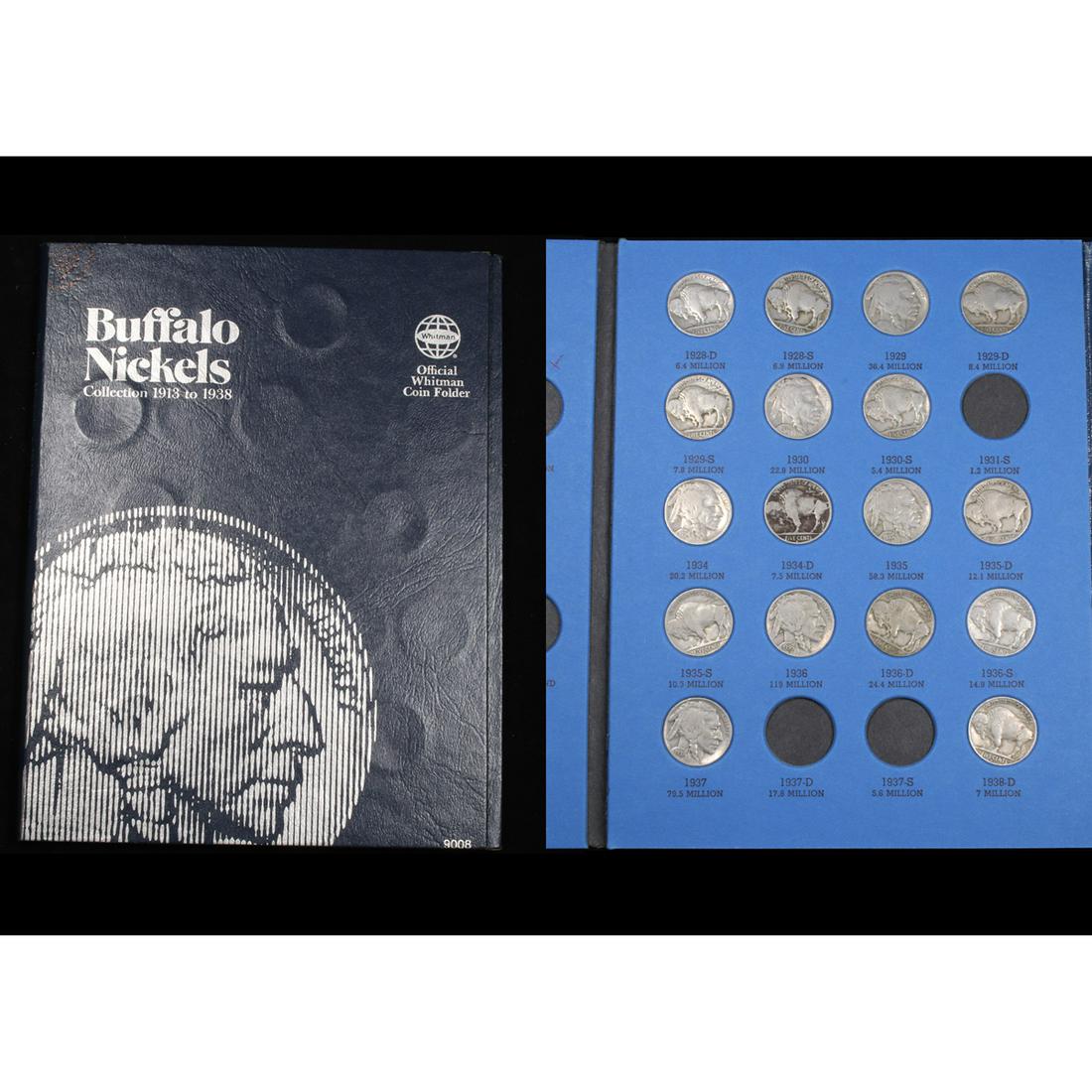 Starter Buffalo Nickel Book 1928-1938 17 Coins (1 of 3)