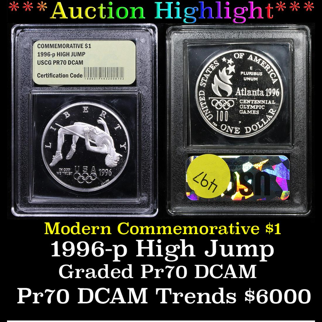 Proof 1996-P Olympics High Jump Modern Commem Dollar $1 (1 of 3)