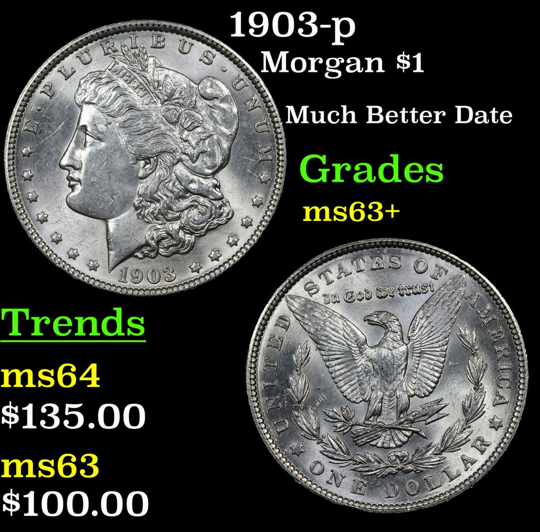 1903-p Morgan $1 Grades Select+ Unc (1 of 3)