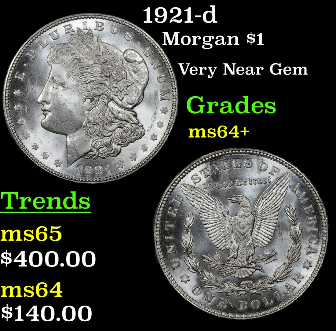 1921-d Morgan $1 Grades Choice+ Unc (1 of 3)