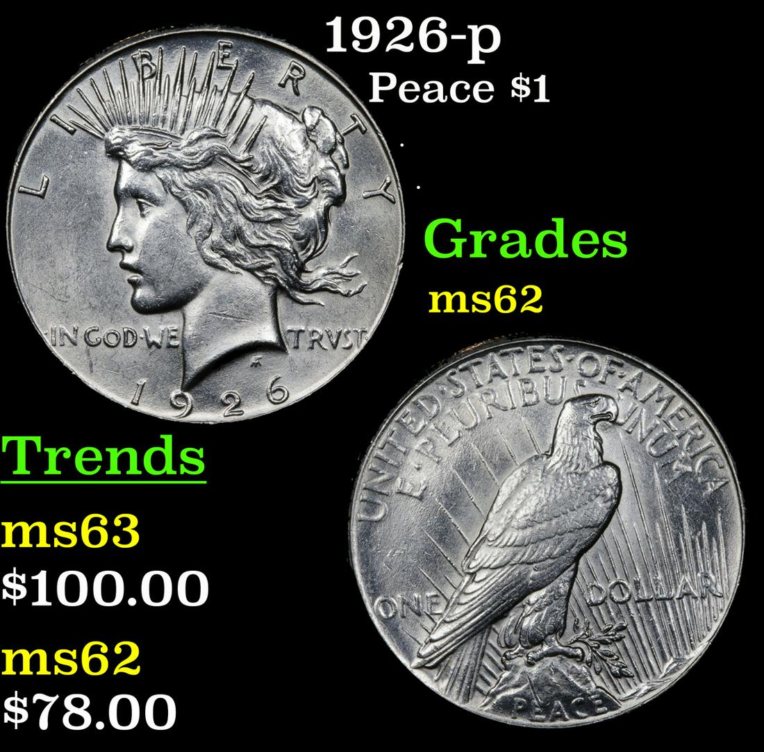 1926-p Peace $1 Grades Select Unc (1 of 3)