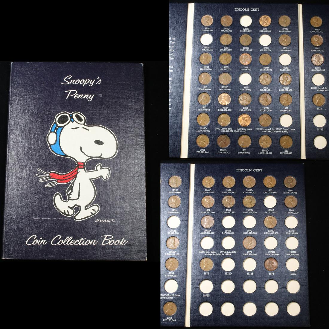 Partial Lincoln Cent Book 1950-1973 43 Coins Grades (1 of 4)