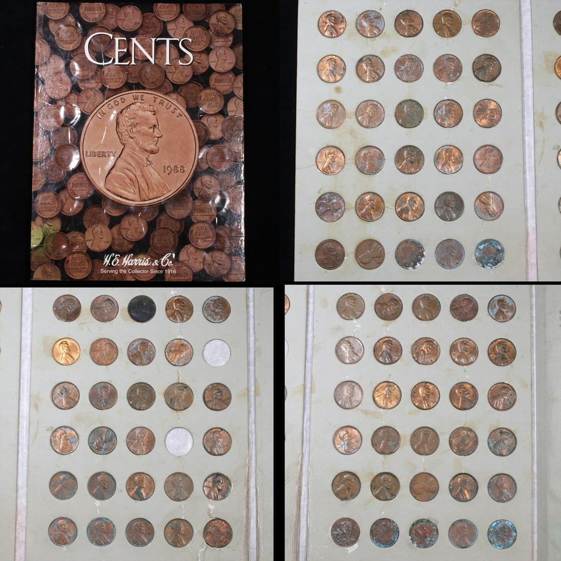 A Lincoln Cent Book with 88 Coins, random dates Grades (1 of 5)