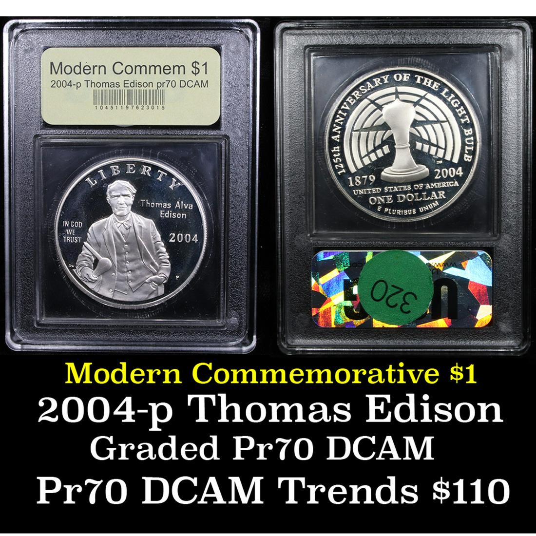 Proof 2004-P Edison Modern Commem Dollar $1 Graded (1 of 3)
