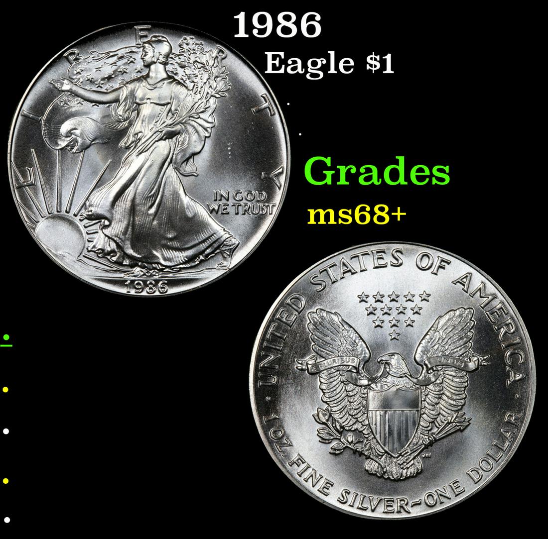 1986 Eagle $1 Grades Gem++ Unc (1 of 3)