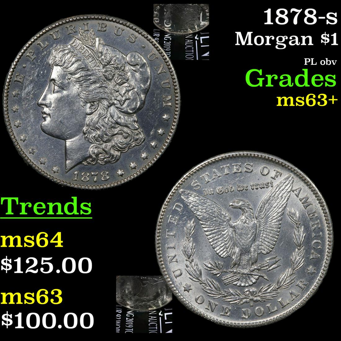 1878-s Morgan Dollar $1 Grades Select+ Unc (1 of 7)