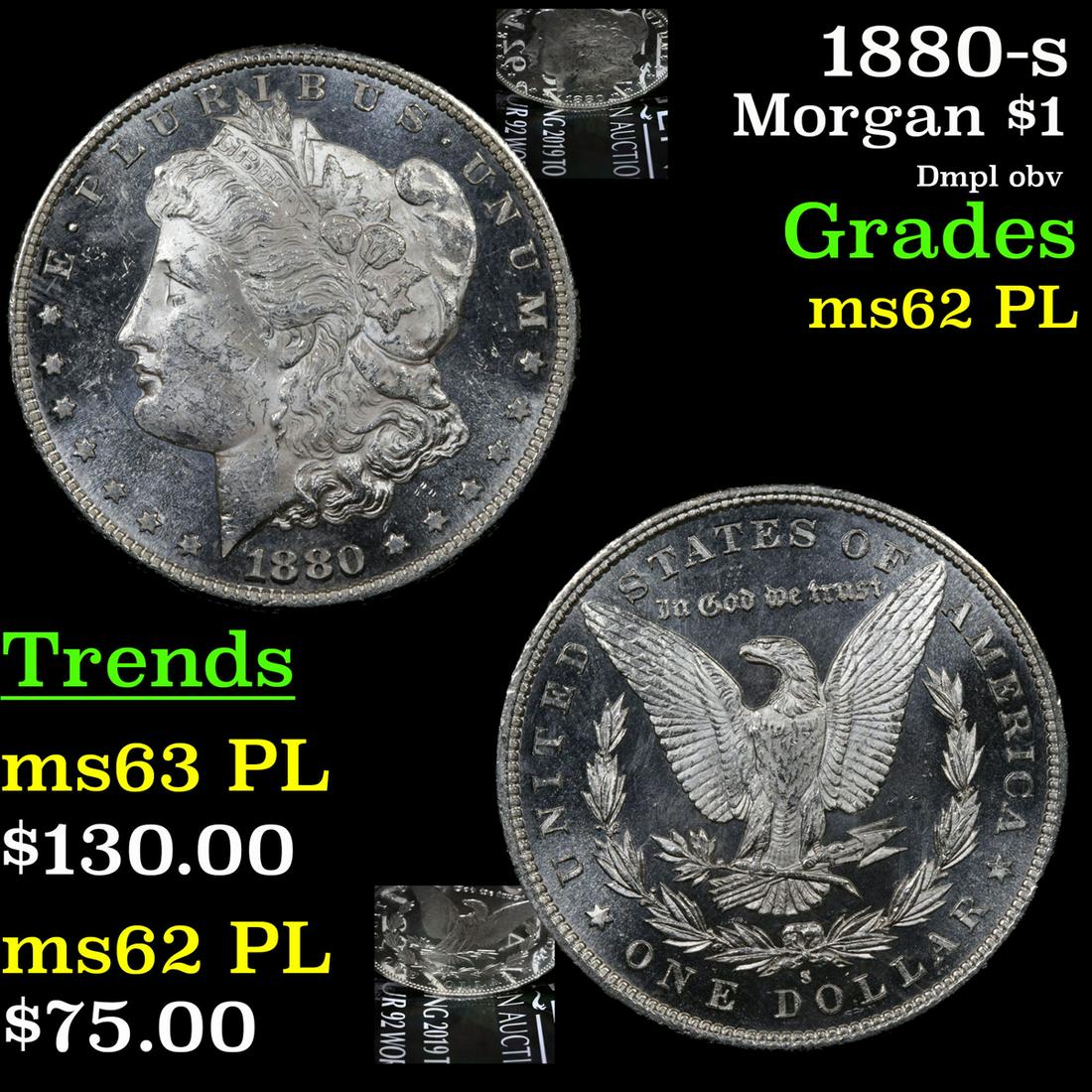 1880-s Morgan Dollar $1 Grades Select Unc PL (1 of 7)