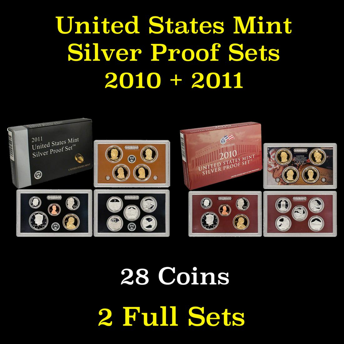 United States Mint Silver Proof Set 2010 & 2011 28 (1 of 3)