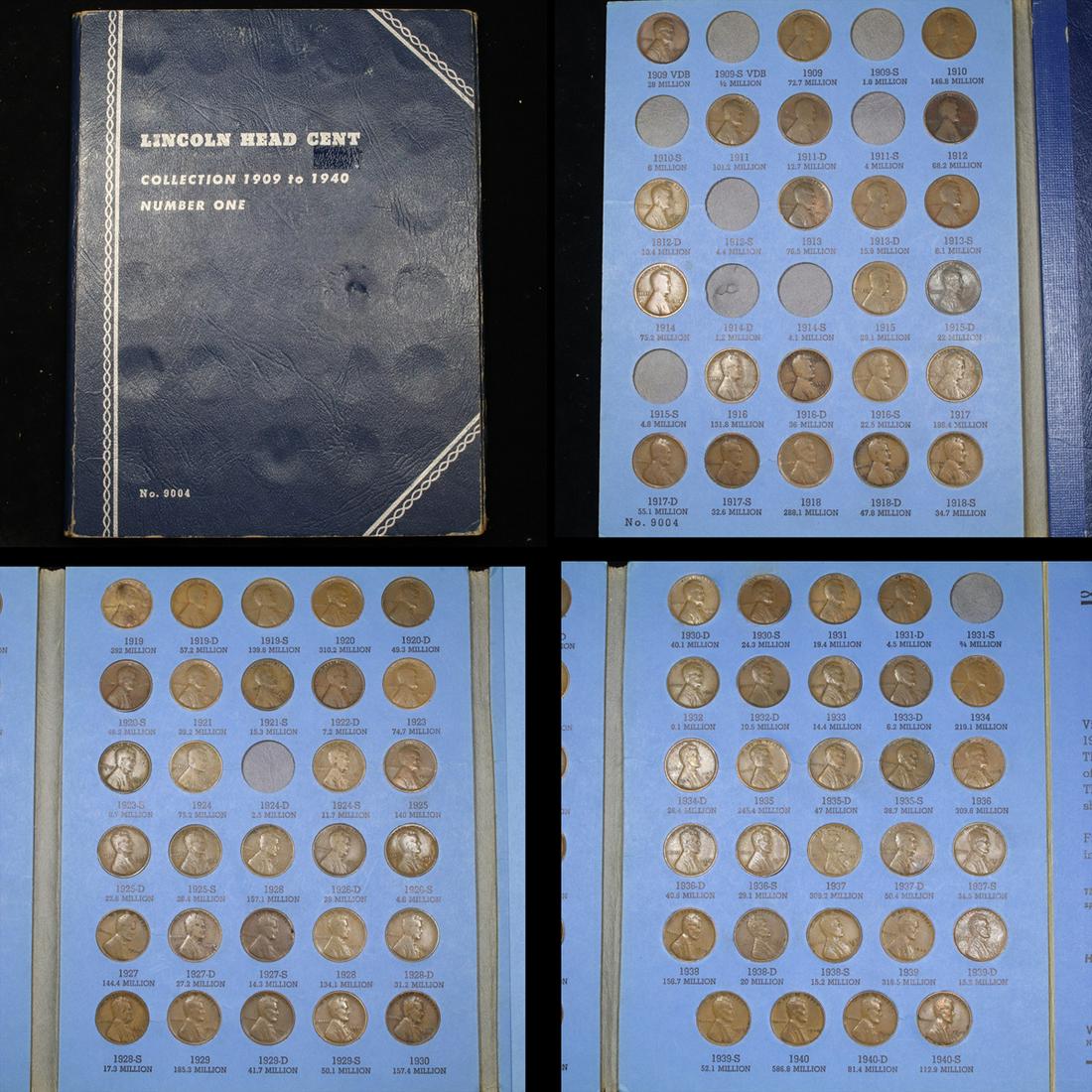 Near Complete Lincoln Cent Book 1909-1940 79 Coins (1 of 5)