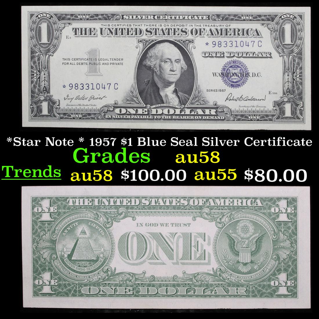 *Star Note * 1957 $1 Blue Seal Silver Certificate (1 of 3)