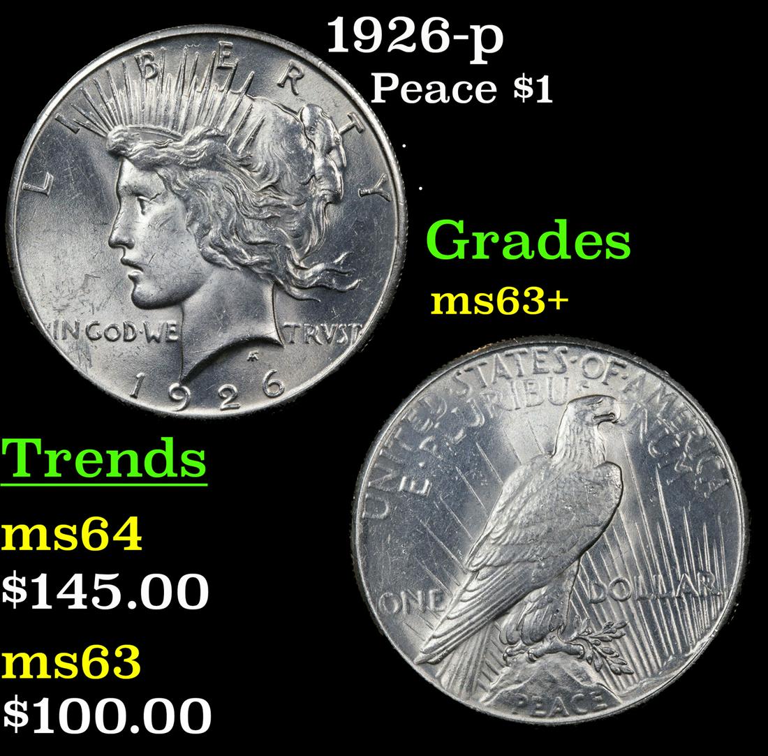 1926-p Peace $1 Grades Select+ Unc (1 of 3)