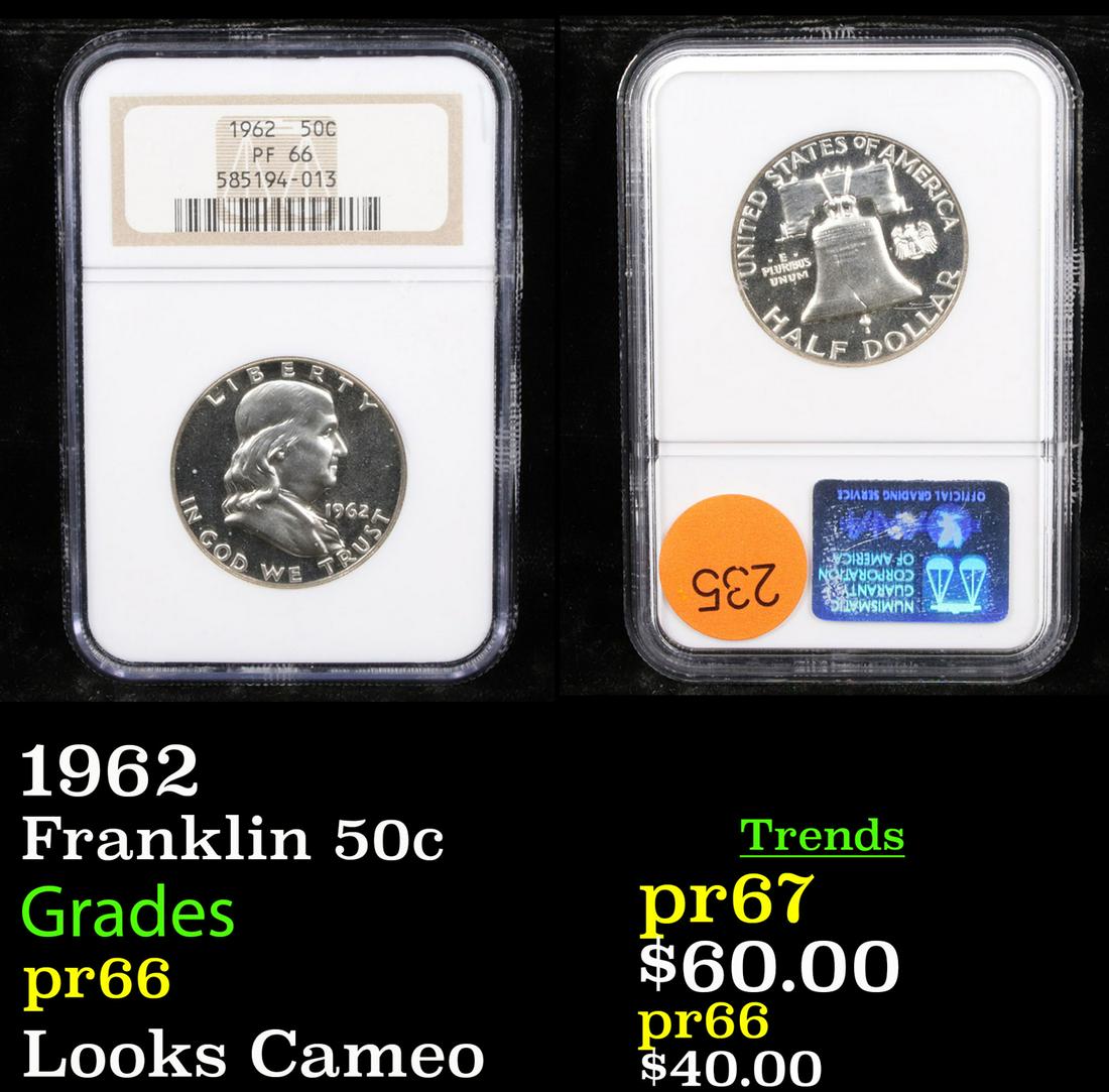 1962 Franklin 50c Graded pr66 (1 of 3)