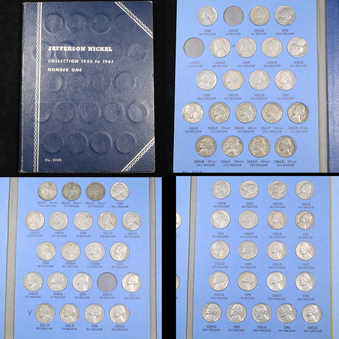 Near Complete Jefferson Nickel Book 1938-1961 62 Coins (1 of 5)