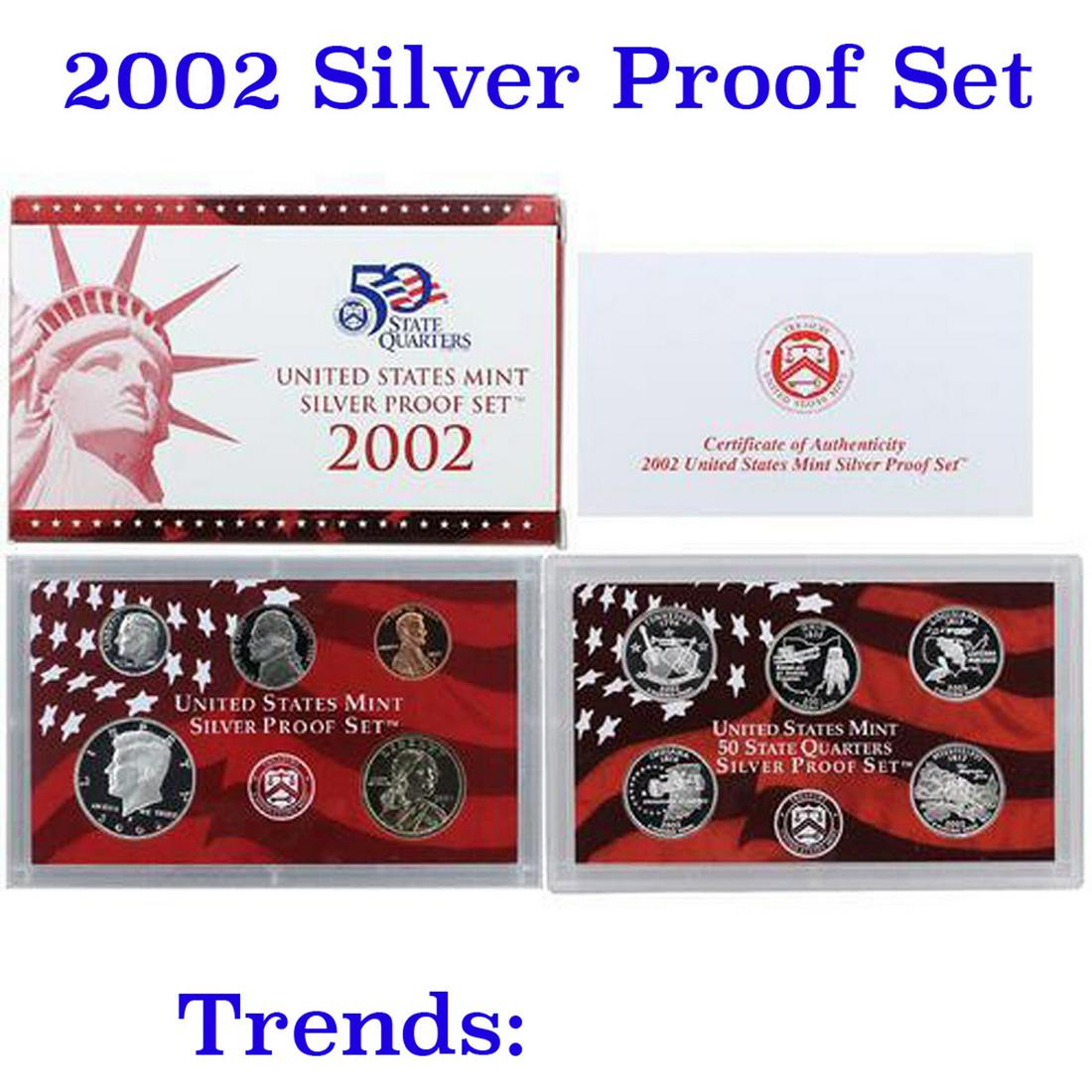 2002 United States Silver Proof Set - 10 pc set, about (1 of 1)