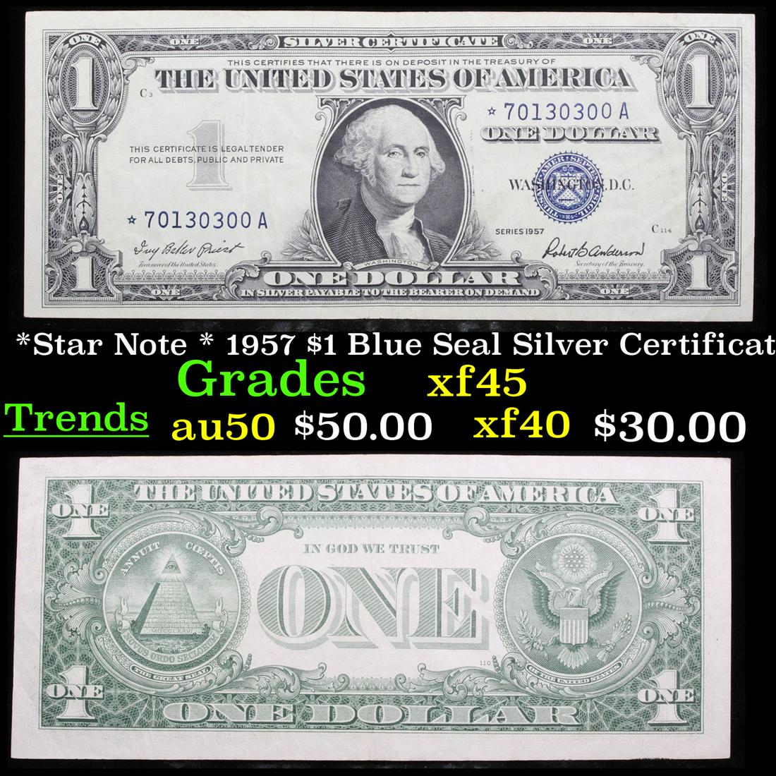 *Star Note * 1957 $1 Blue Seal Silver Certificate (1 of 3)
