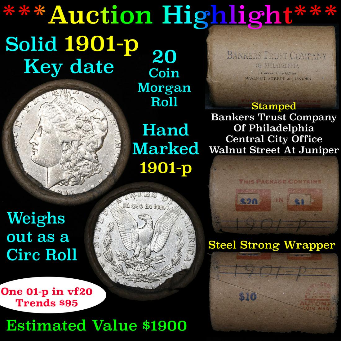 ***Auction Highlight*** Full solid date 1901-p Morgan (1 of 5)