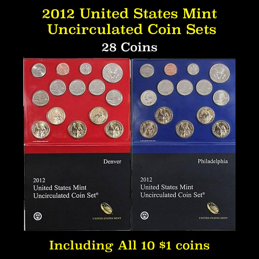 2012 United States Mint Uncirculated Coin Set 28 coins (1 of 3)