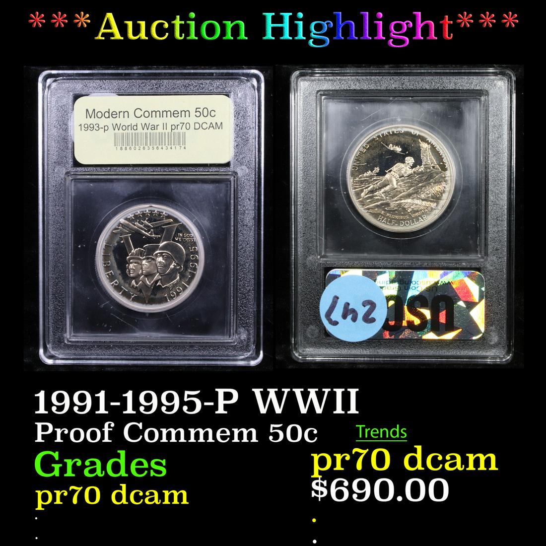 Proof ***Auction Highlight*** 1991-1995-P WWII Modern (1 of 3)