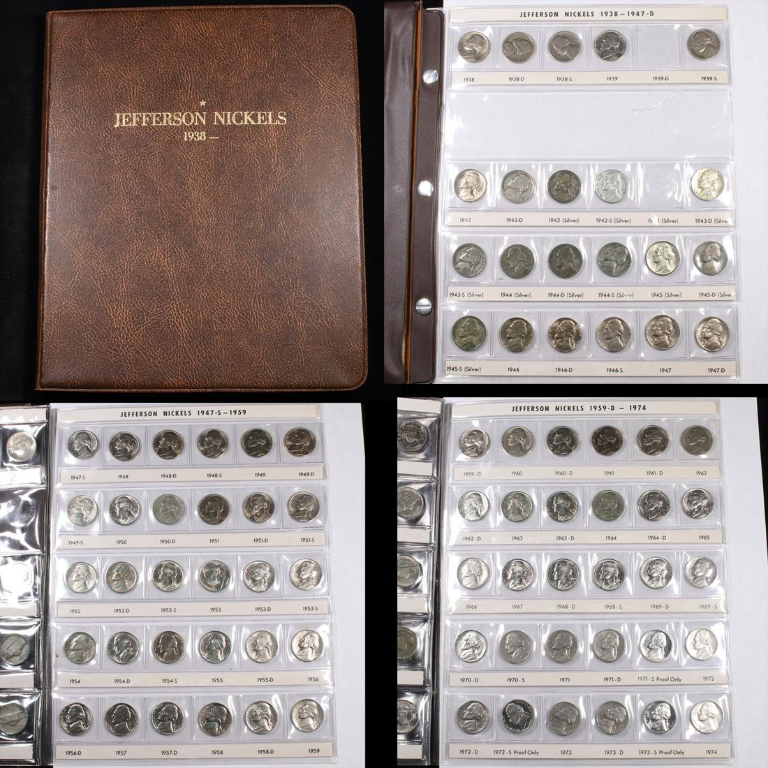 Near Complete Jefferson Nickel Book 1938-2000 163 Coins (1 of 9)